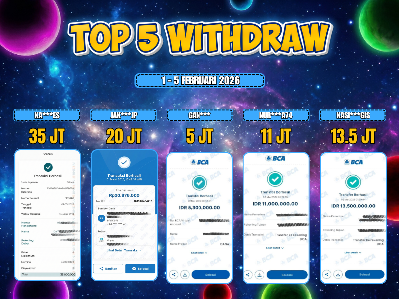 TOP 5 WD 1 - 5 FEBRUARI 2026