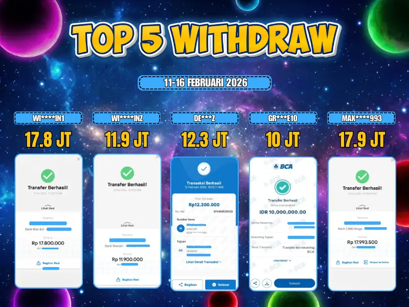 TOP 5 WD 11 - 16 FEBRUARI 2026