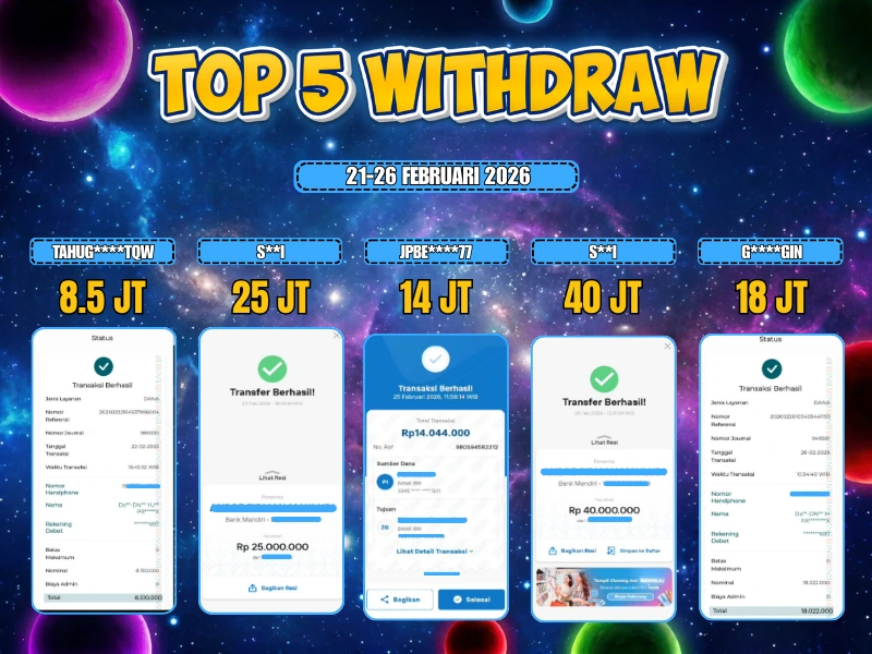 TOP 5 WD 21-26 FEBRUARI 2026