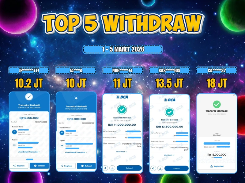 TOP 5 WD 1 - 5 MARET 2026