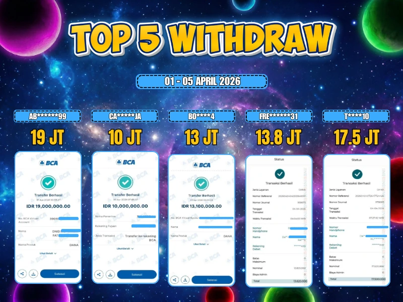 TOP 5 WD 01 - 05 april 2026