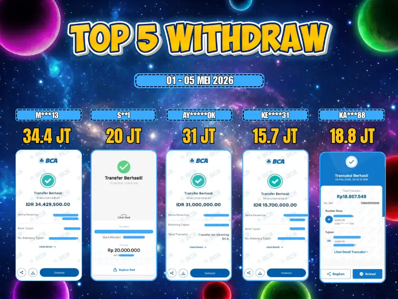 TOP 5 WD 01 Mei - 05 Mei 2026