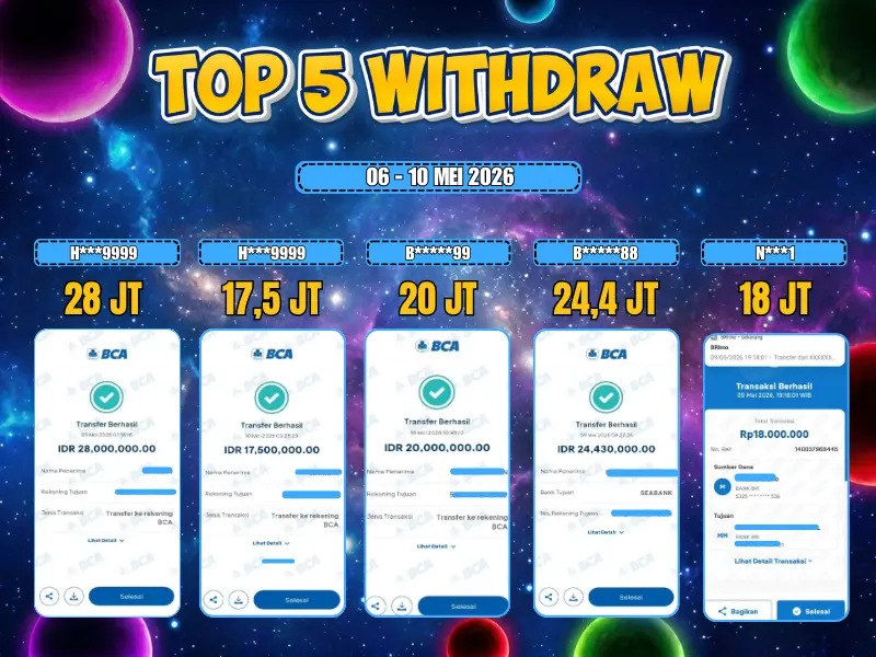 TOP 5 WD 06 Mei - 10 Mei 2025